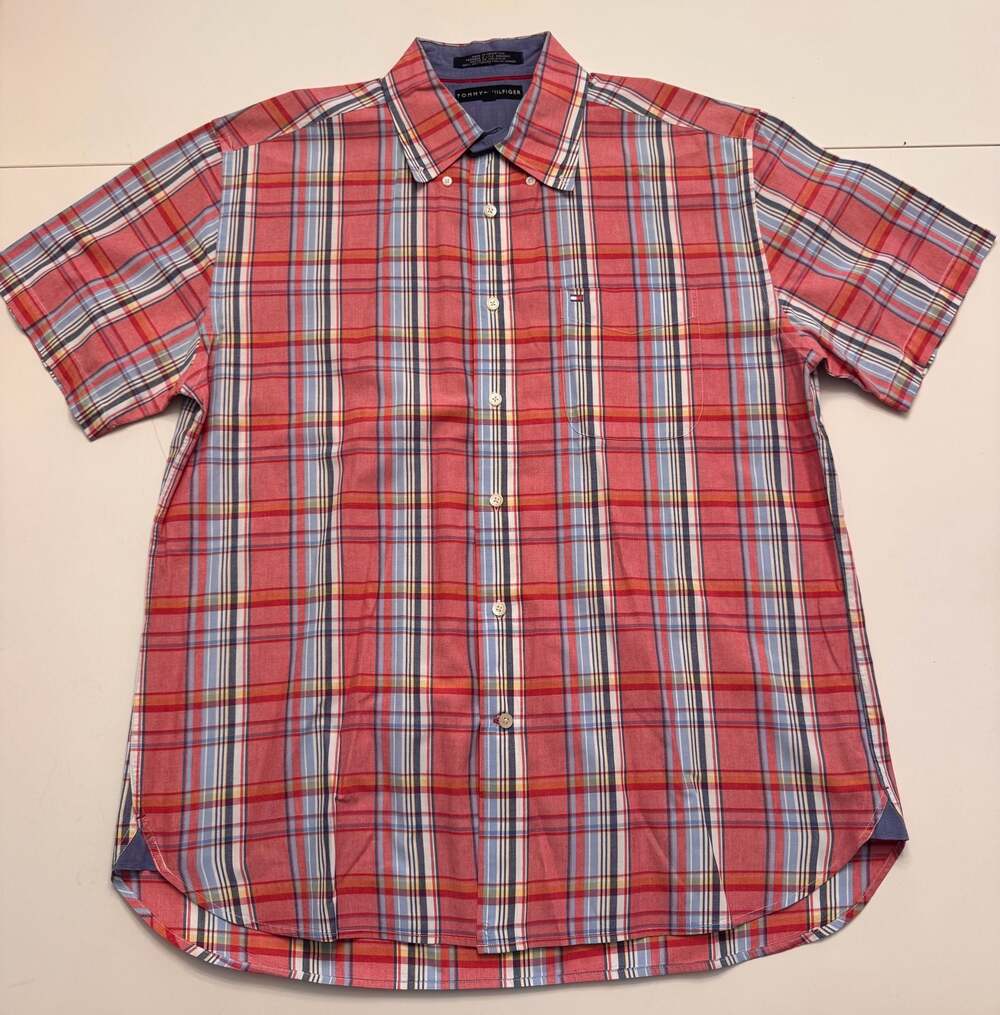 Tommy Hilfiger Men's Plaid Button Down Shirt Size L